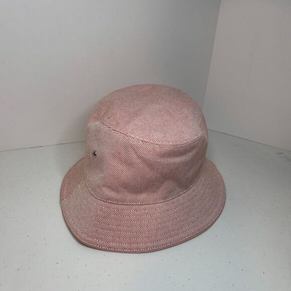 Burberry Pink Cherry Embroidered Logo Canvas Bucket Hat - Picture 3 of 5